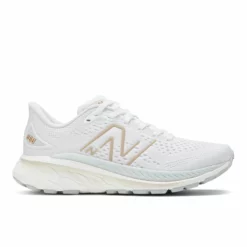New Balance Women’s Fresh Foam X 860 V13 (W - White/Light Aluminum/Light Gold Metallic)