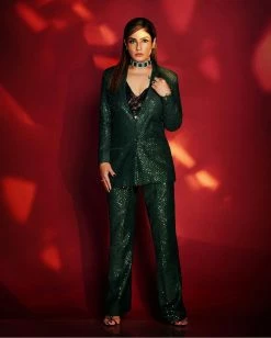Hem’d Iris Green Sequin Blazer -THE OFFICE PARTY EDIT SHOP IMG 6231