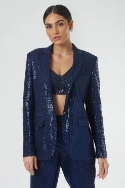 Hem’d Riva Blue Sequin Blazer