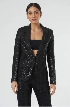 Hem’d Magda Black Sequin Blazer
