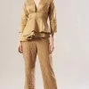 Hem’d Textured Crop Gold Pants