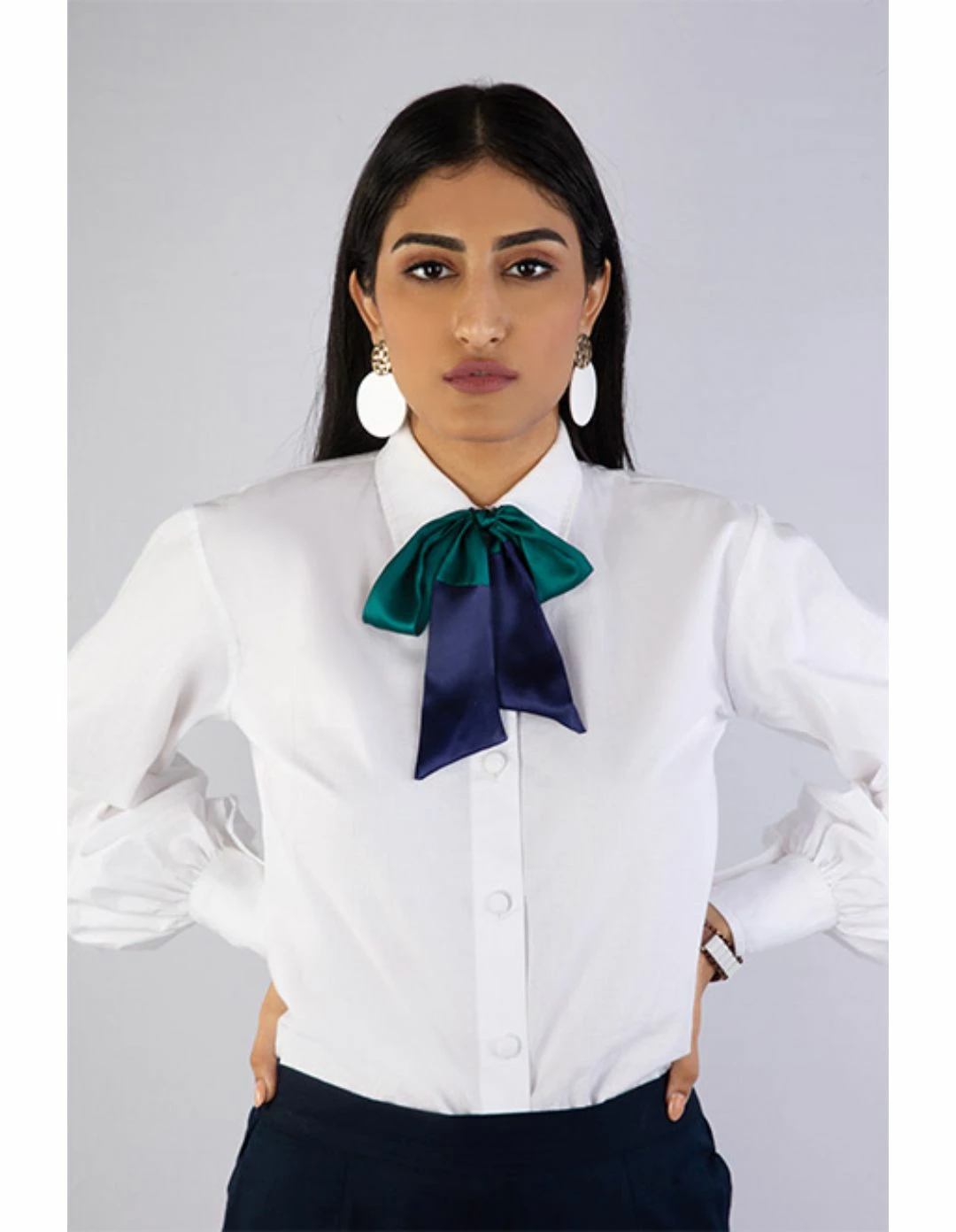 Not So Pink Green Colorblock Bowtie 5 Not So Pink Green Colorblock Bowtie - Image 5