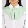 Not So Pink Green Reversible Pleated Collar