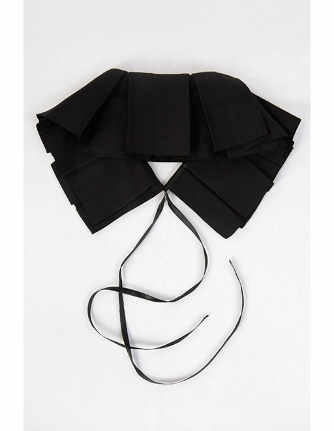 Not So Pink Black Box Pleat Front Tie Collar 1 Not So Pink Black Box Pleat Front Tie Collar