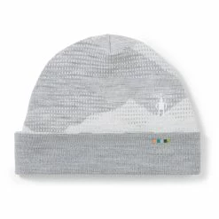 Smartwool Thermal Merino Reversible Pattern Cuffed Beanie (K55 - Light Gray Mountain Scape)