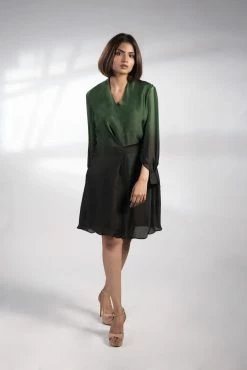 NOTSOSURE Ombre Flap Dress