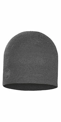 Buff Midweight Merino Wool Hat Light Grey Melange