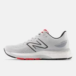 New Balance Men’s Fresh Foam X 880 V12 (Q - Light Aluminum/True Red) -THE OFFICE PARTY EDIT SHOP m880q12 nb 03 i