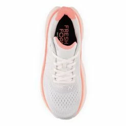 New Balance Women’s Fresh Foam More V4 (CM- Quartz Grey/Washed Pink/Grapefruit) -THE OFFICE PARTY EDIT SHOP wmorcm4 4